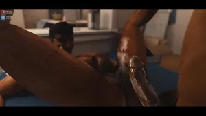 Dessin animé gay 3D - Cambrioleur baisé hardcore