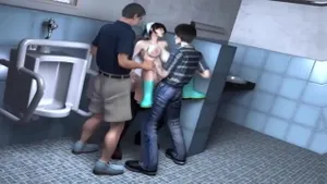 Femme de ménage aux gros seins baise étudiant - Hentai 3D